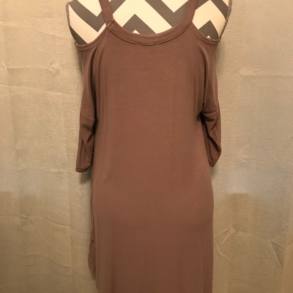 Tan Cold Shoulder Top - Picture 5 of 6